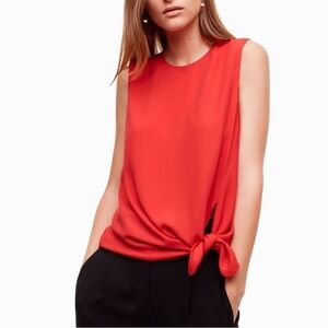 Babaton Hopkins Blouse - Aritzia Asymmetrical Women’s Sleeveless Blouse